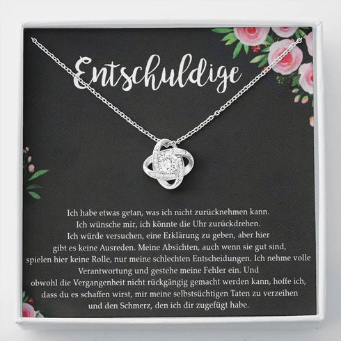 "Entschuldigung aus meinem Herzen" Halskette - Entschuldige